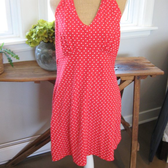 Talbots Polka Dot Halter Dress - Picture 2 of 4